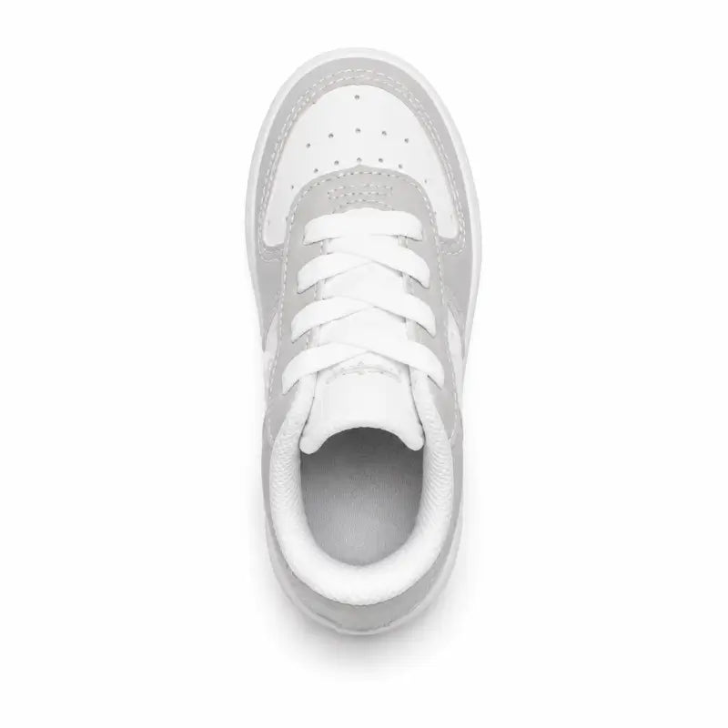 Tenis-Infantil-Casual-Branco-e-Cinza-TrilhaKidz