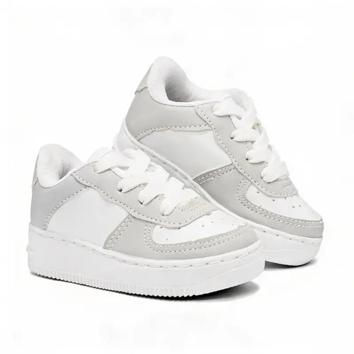 Tenis-Infantil-Casual-Branco-e-Cinza-TrilhaKidz